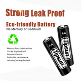 2 Pack Tipsun AA AAA Lithium Batteries, 2900mAh 1100mAh Energy Double A Triple A Battery