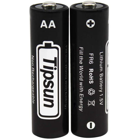 2 Pack Tipsun AA AAA Lithium Batteries, 2900mAh 1100mAh Energy Double A Triple A Battery