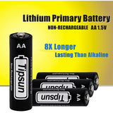 2 Pack Tipsun AA AAA Lithium Batteries, 2900mAh 1100mAh Energy Double A Triple A Battery