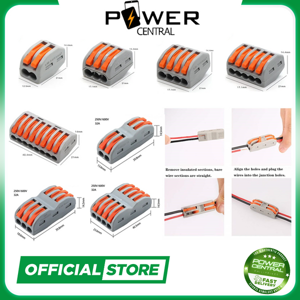 Lever Nut Wire Quick Connector 32A 28-12 AWG Splicing wiring terminal block fast Wire Splice