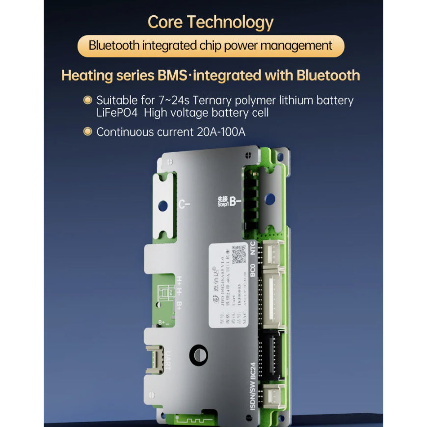 JBD Smart BMS DB24SA03 SP14S004 7S-24S 20 to 80A Lifepo4 Lithium ion B ...