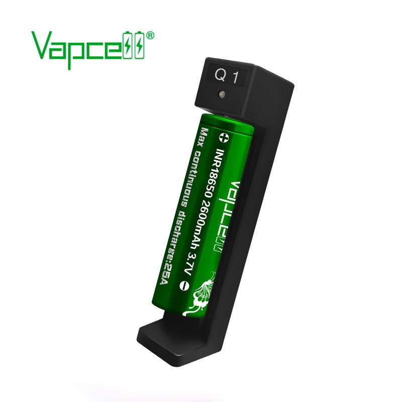 Vapcell Q1 Q2S Lithium ion Battery Charger Slot 18650 21700