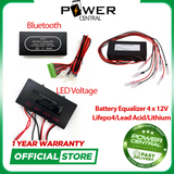 Power Central Battery Equalizer Balancer 2 x 12V 24V Lifepo4 Lead acid Bluetooth LED 25.6V 12.8V