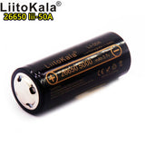 1 pc LiitoKala 26650 Lii-50A Button type 5000mAh Flashlight Battery 3.7V lithium ion High discharge