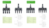 MC4 1500V Parallel Solar Panel Connector T Branch 1 to (2,3,4) 1 x Male 1 x Female IP67 30A