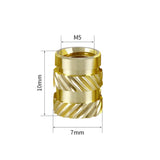 10Pcs M3 M4 M5 Brass Hot Melt Inset Nuts 3d Printer Heating Molding Copper Thread Inserts Nut