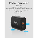 Technoamp 30w USB Type C PD Power Delivery Fast Charging QC 3.0 Quick Charge 3.0 iphone samsung