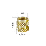 10Pcs M3 M4 M5 Brass Hot Melt Inset Nuts 3d Printer Heating Molding Copper Thread Inserts Nut