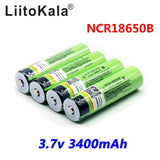 1 PC Liitokala 18650 3.7V 3400mah BMS NCR18650B rechargeable Lithium Ion Battery button type