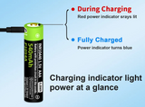 Vapcell AA AAA 540mah 1800mAh 1.5v Lithium Li ion MIcro USB rechargeable button top battery ni mh