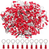 10 pcs Insulated Ring Connector Terminal Lugs RV1.25-4 RV1.25-6 RV1.25-8 AWG22 to AWG16