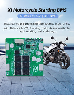 XJ-D444 4S  40A 12V 14.6V Motorcycle Starting BMS LifePO4 Battery