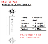 1pc Molicel  P42A 45A 21700 4000mAh P26A P28A 35A 18650 2600mAh Lithium ion Battery B Grade Clone