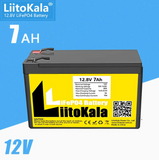 LiitoKala 12.8V 7Ah 12Ah LiFePO4 Lithium Iron Phosphate Rechargeable Battery Light, Kids Car F2