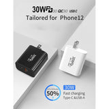 Technoamp 30w USB Type C PD Power Delivery Fast Charging QC 3.0 Quick Charge 3.0 iphone samsung