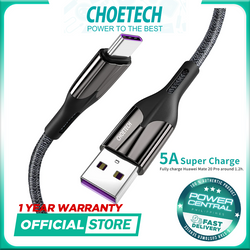 Choetech AC0013 25W Huawei Super Charge 5A USB-C to USB-A Fast Charging Data Cable (1.2M)