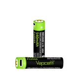 Vapcell AA AAA 540mah 1800mAh 1.5v Lithium Li ion MIcro USB rechargeable button top battery ni mh