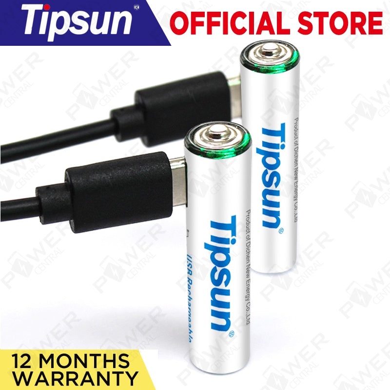 2 pcs Tipsun AA AAA 1800mAh/500mAh 1.5V Rechargeable Batteries Micro U ...