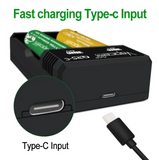 Vapcell Q1 Q2S-C Lithium ion Battery Charger 1 & 2 Slot 18650 21700 22650 25500 26650 Li-Ion