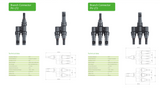 MC4 1500V Parallel Solar Panel Connector T Branch 1 to (2,3,4) 1 x Male 1 x Female IP67 30A
