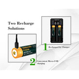 1pc Vapcell 18650 3500mah P1835A button top battery 3.7V USB Rechargeable li ion flashlight