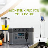 ALLPOWERS Monster X 1500Wh 405405mAh 2000W Portable Power Station MPPT Solar Generator