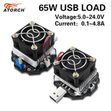 Atorch 18650 capacity battery tester electronic load 65W monitor indicator discharge 5v 12v