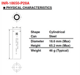 1pc Molicel  P42A 45A 21700 4000mAh P26A P28A 35A 18650 2600mAh Lithium ion Battery B Grade Clone