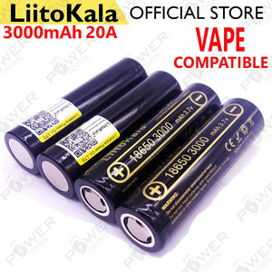 1 PC LiitoKala Lii-30 18650 3000mah lithium ion battery high discharge 20A Flash light