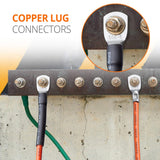 1 PC Tinned Copper Terminal lugs SC Series connector ring Solar lifepo4 SC2.5 SC4 SC150 14 to 0 AWG