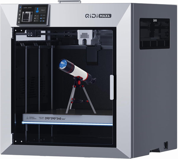 QIDI  Max4 3D Printer, 390×390×340mm Large Build Volume, 65℃ Heated Chamber 370℃ nozzle