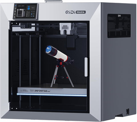 QIDI Max4 3D Printer, 390×390×340mm Large Build Volume, 65℃ Heated Chamber 370℃ nozzle