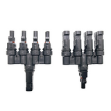 MC4 1500V Parallel Solar Panel Connector T Branch 1 to (2,3,4) 1 x Male 1 x Female IP67 30A