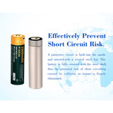 1pc Vapcell 18650 3500mah P1835A button top battery 3.7V USB Rechargeable li ion flashlight