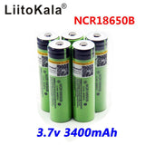 1 PC Liitokala 18650 3.7V 3400mah BMS NCR18650B rechargeable Lithium Ion Battery button type