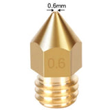 1PC Kingroon 3D Printer Nozzle MK8 1.75mm Brass Extruder Nozzle 0.2mm to 1.0mm Extruder Head