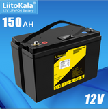 LiitoKala 12v 200ah 150ah 120ah 50ah lifepo4 Solar 12.8V battery solar battery pack Rechargeable