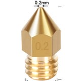 1PC Kingroon 3D Printer Nozzle MK8 1.75mm Brass Extruder Nozzle 0.2mm to 1.0mm Extruder Head