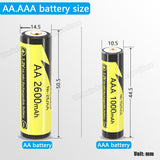 1PC Liitokala 1.2V AA  2600mAh AAA 1100mAh Ni-MH Rechargeable battery High Capacity