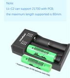 Liitokala Lii-C2 2A 2 Slot Smart Battery Charger 1.2V 3.7V 3.2V 3.85V AA AAA 18650 21700 lithium ion