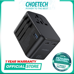 Choetech PD5009 PD 65W Power Delivery Fast Charging Travel Adapter 2 x USB Type C US EU AU UK Plug