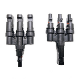 MC4 1500V Parallel Solar Panel Connector T Branch 1 to (2,3,4) 1 x Male 1 x Female IP67 30A