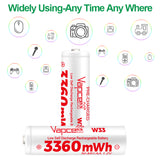 1PC Vapcell  AA 3360 AAA 1100mAh 1.2v NI MH Rechargeable Battery P11 V28 W33