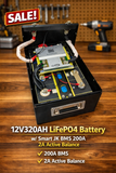 12V320AH Lifepo4 Battery JK Smart BMS 150A 2A active balance
