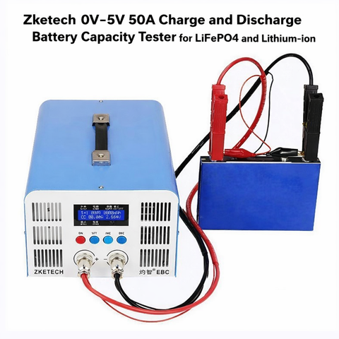 ZKETECH EBC-A50L 0V to 5V 50A Charge and Discharge Battery Capacity Tester