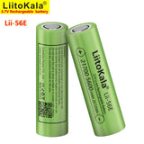LiitoKala Lii-56E 20A Discharge 3.7V 21700 5600mAh Top High-performance Rechargeable Battery