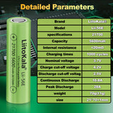 LiitoKala Lii-56E 20A Discharge 3.7V 21700 5600mAh Top High-performance Rechargeable Battery