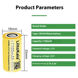 1 pc 100%  Liitokala ICR 18350 1100mAh 5A li-ion rechargeable battery Lithium ion