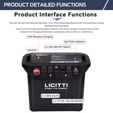 Licitti MAX 2000W AC 220V Battery Box Power Station for 12V300ah Lifepo4