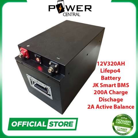 12V320AH Lifepo4 Battery JK Smart BMS 150A 2A active balance